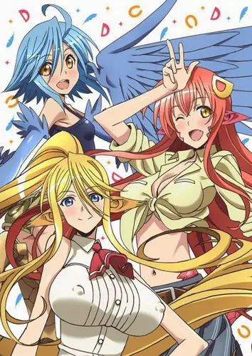 постер аниме Повседневная жизнь с девушками-монстрами 1-12 серия из 12 + 1-2 OVA